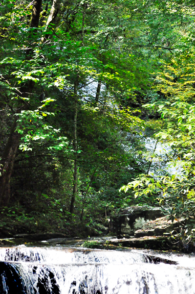 dam and glimpse of the upper falls